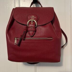 Like new red Coach Backpack Kleo C5648